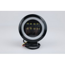 Светодиодная LED фара 40W круглая с ДХО JR-0-40W-1 (90х55 мм) четкая СТГ