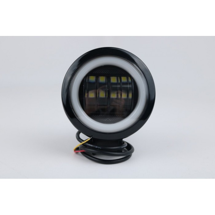 Светодиодная LED фара 40W круглая с ДХО JR-0-40W-1 (90х55 мм) четкая СТГ
