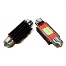 Светодиодные лампы 6SMD 37 мм 12-24V белые для салона, дверей, номера
