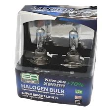 Комплект галогенних ламп EA Light X H11 12V 55W PGJY19-2 VISION PLUS+70% (пластиковий бокс 2шт)