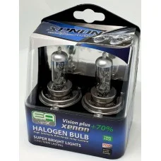 Комплект галогенних ламп EA Light X H4 12V 60/55W P43t VISION PLUS+70% (пластиковий бокс 2шт)