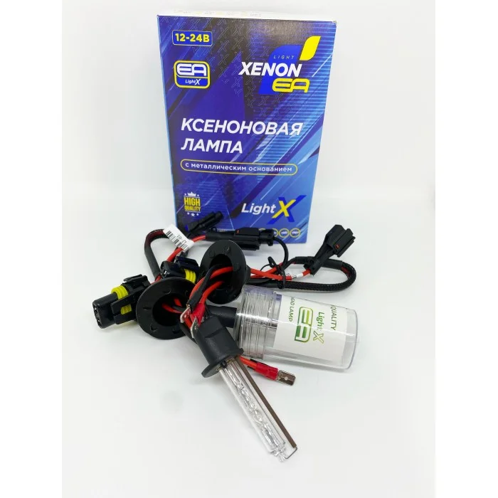 Лампа ксенонова H1 EA Light X 6000K 12V 35W (P14.5s), 3600 lm, біле світло з блакитним відтінком