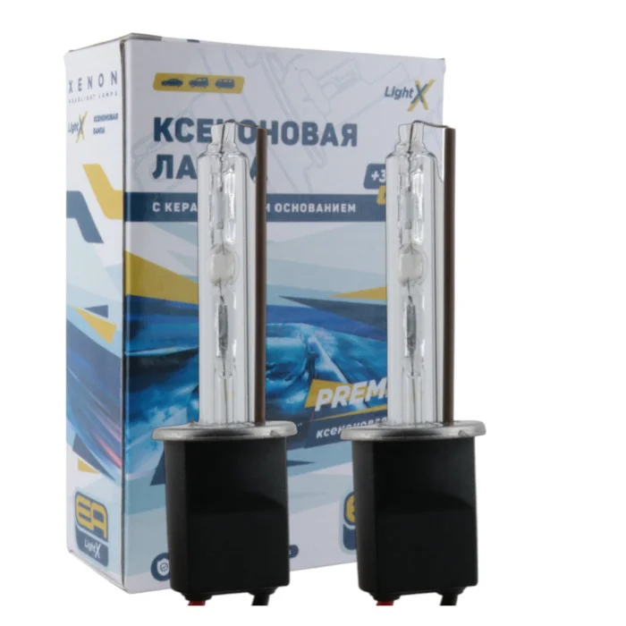 Лампа ксенонова H1 EA Light X 6000K 12V 35W (P14.5s), 3600 lm, біле світло з блакитним відтінком