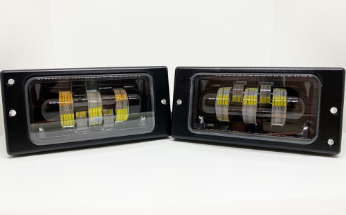 Комплект світлодіодних протитуманних фар LED ВАЗ 2110-2115 білий + жовтий 40W