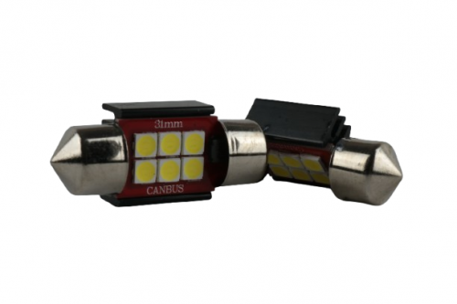 Світлодіодні лампи Light X  36мм-6SMD-Білі. Напруга 12-24V