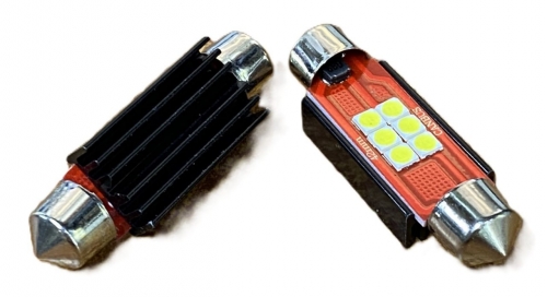 Світлодіодна лампа Light X 41мм-6SMD-Біла (12–24V) 